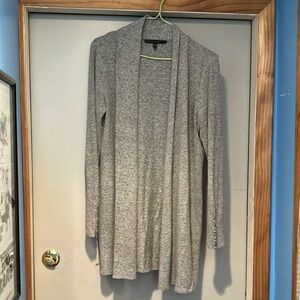 White House Black Market Gray Cardigan Sweater